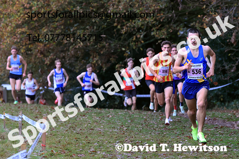 Junior Mens 2024 National Cross Country Relays, Berry Hill Park, Mansfield.   Photo: David T. Hewitson/Sports for All Pics